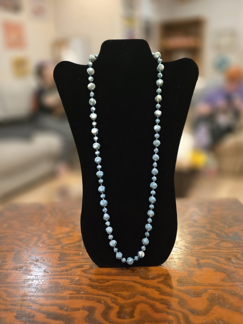 Light Blue Coastal Beaded Necklace